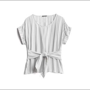 West Kei Julianna Cuffed Sleeve Tie Front Top